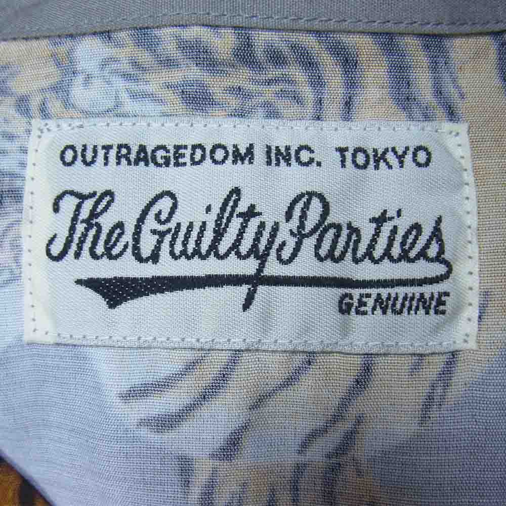 WACKO MARIA ワコマリア Tim Lehi ティムリーハイ タイガー アロハ ハワイアンシャツ グレー系 XL【中古】