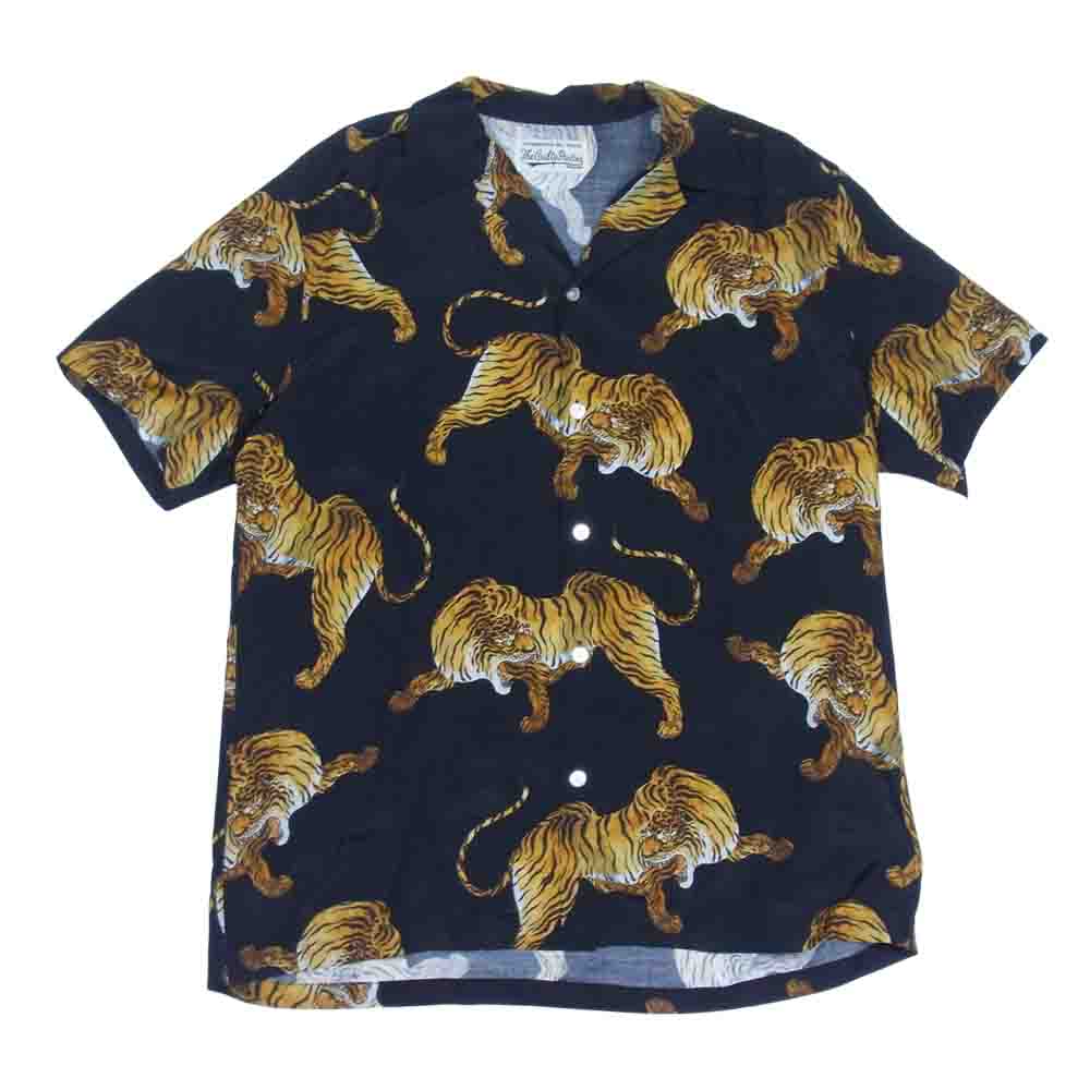 WACKO MARIA ワコマリア Tim Lehi ティムリーハイ タイガー アロハ ハワイアンシャツ ブラック系 XL【中古】