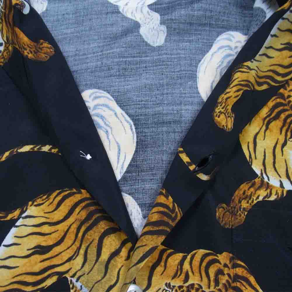 WACKO MARIA ワコマリア Tim Lehi ティムリーハイ タイガー アロハ ハワイアンシャツ ブラック系 XL【中古】