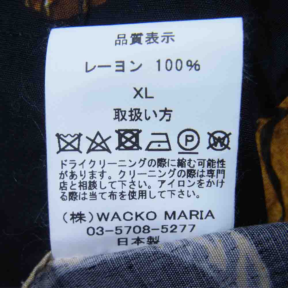 WACKO MARIA ワコマリア Tim Lehi ティムリーハイ タイガー アロハ ハワイアンシャツ ブラック系 XL【中古】