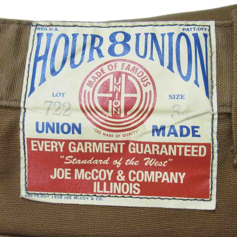 The REAL McCOY'S ザリアルマッコイズ JOE McCOY ジョーマッコイ 8HOURUNION エイトアワーユニオン 722 ダック ダブルニー パンツ カーキブラウン系 34【中古】