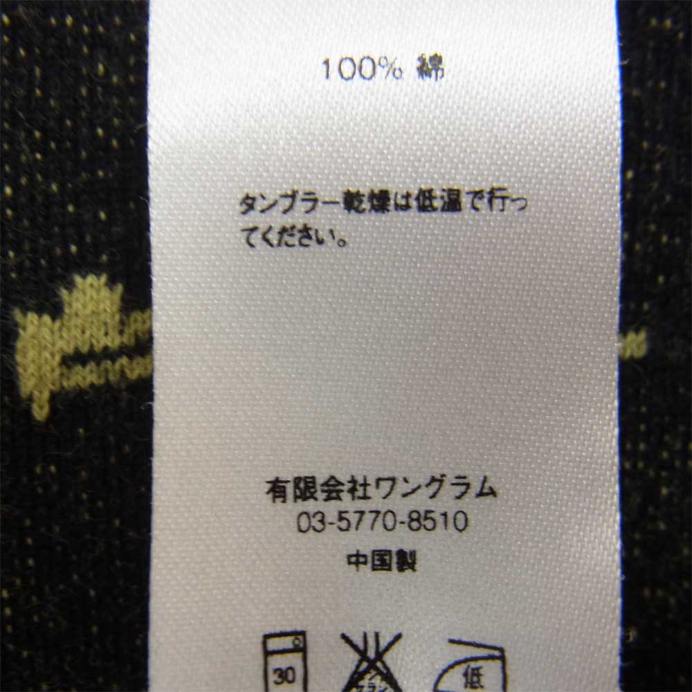 Supreme シュプリーム 15AW Jacguard Uzi Pocket Tee 銃 ピストル ジャガード 長袖 Tシャツ ブラック系 S【中古】