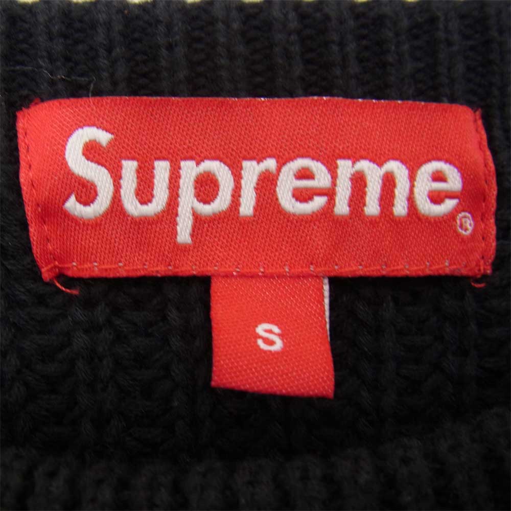 Supreme シュプリーム 14AW Rib Crewneek Sweiter リブ クルーネック セーター ブラック系 S【中古】