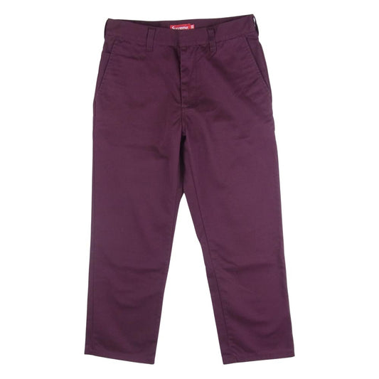 Supreme シュプリーム ワングラムタグ Work Pant ワーク パンツ ワインレッド系 30【中古】