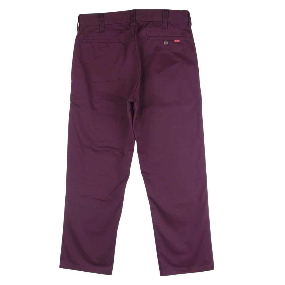 Supreme シュプリーム ワングラムタグ Work Pant ワーク パンツ ワインレッド系 30【中古】