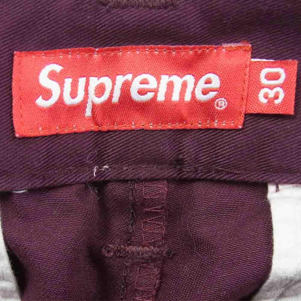 Supreme シュプリーム ワングラムタグ Work Pant ワーク パンツ ワインレッド系 30【中古】