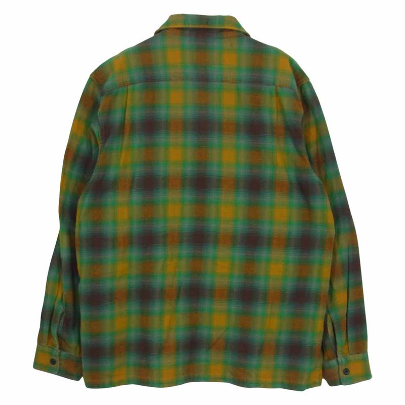 Supreme シュプリーム 15SS Shadow Plaid Flannel Shirt ジップ シャドウ プレイド フランネル チェック シャツ M【中古】