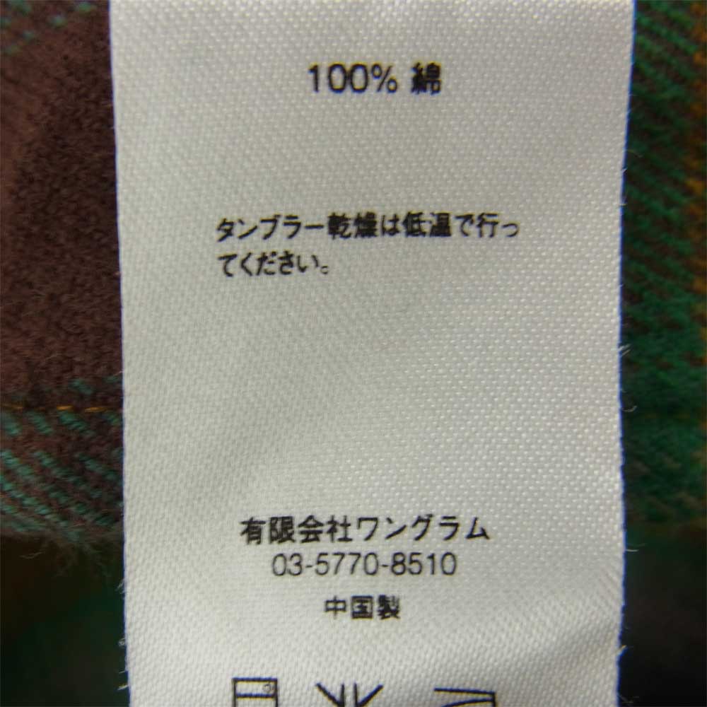 Supreme シュプリーム 15SS Shadow Plaid Flannel Shirt ジップ シャドウ プレイド フランネル チェック シャツ M【中古】