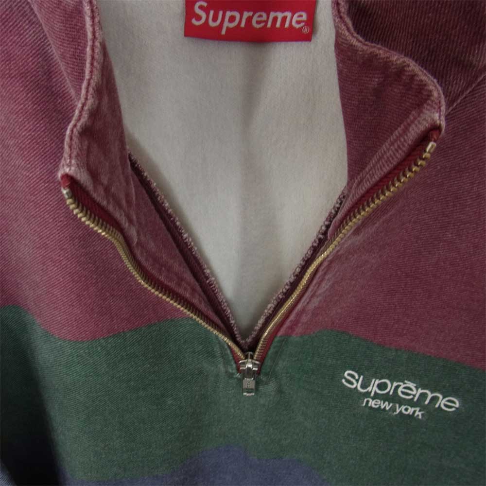 Supreme シュプリーム 16SS Print Stripe Half Zip Sweat プリント ストライプ ハーフジップ スウェット マルチカラー系 S【中古】