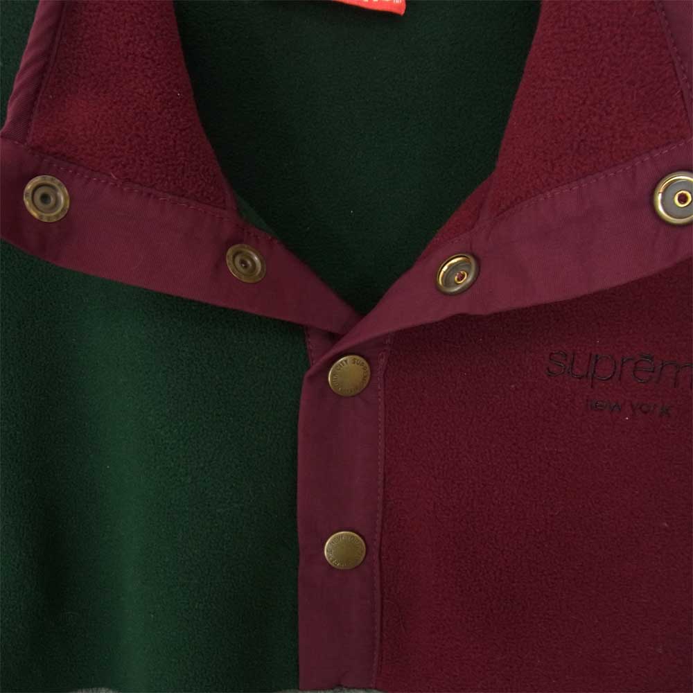 Supreme シュプリーム 16AW Polartec Flannel color Brocked Hals Snap ポーラテック カラー ブロック ハーフ スナップフリース マルチカラー系 M【中古】