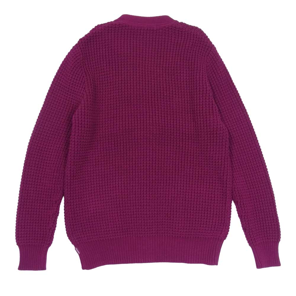 Supreme シュプリーム 15SS Waffle Cardigan ワッフル カーディガン レッド系 S【中古】