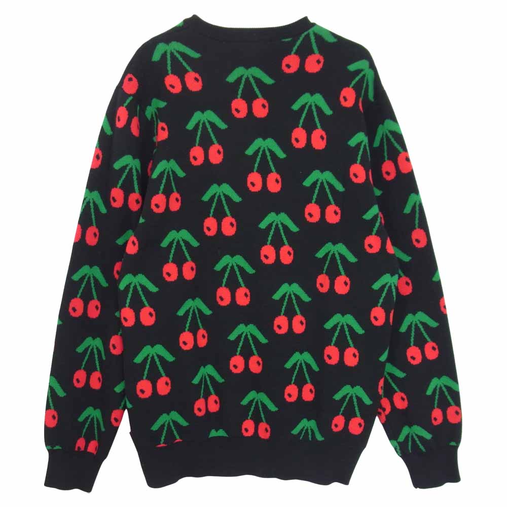 Supreme シュプリーム 14AW Cherries Sweater チェリー さくらんぼ セーター ブラック系 レッド系 S【中古】