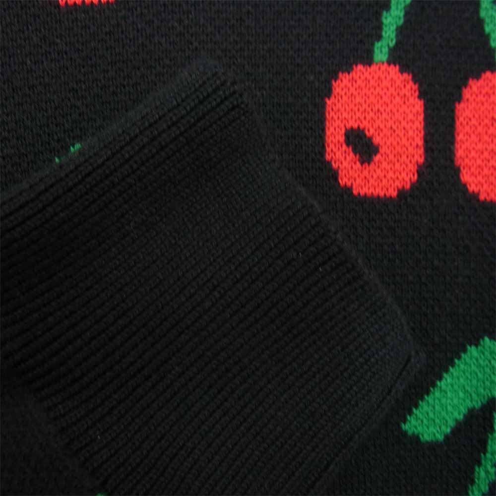 Supreme シュプリーム 14AW Cherries Sweater チェリー さくらんぼ セーター ブラック系 レッド系 S【中古】