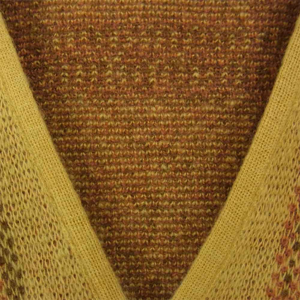 Supreme シュプリーム 14AW Mohair Sweater チェック モヘア セーター カーディガン イエロー系 S【中古】