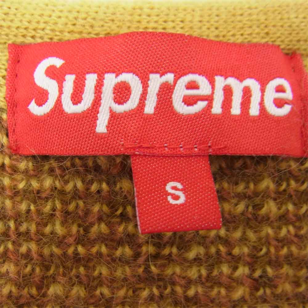 Supreme シュプリーム 14AW Mohair Sweater チェック モヘア セーター カーディガン イエロー系 S【中古】