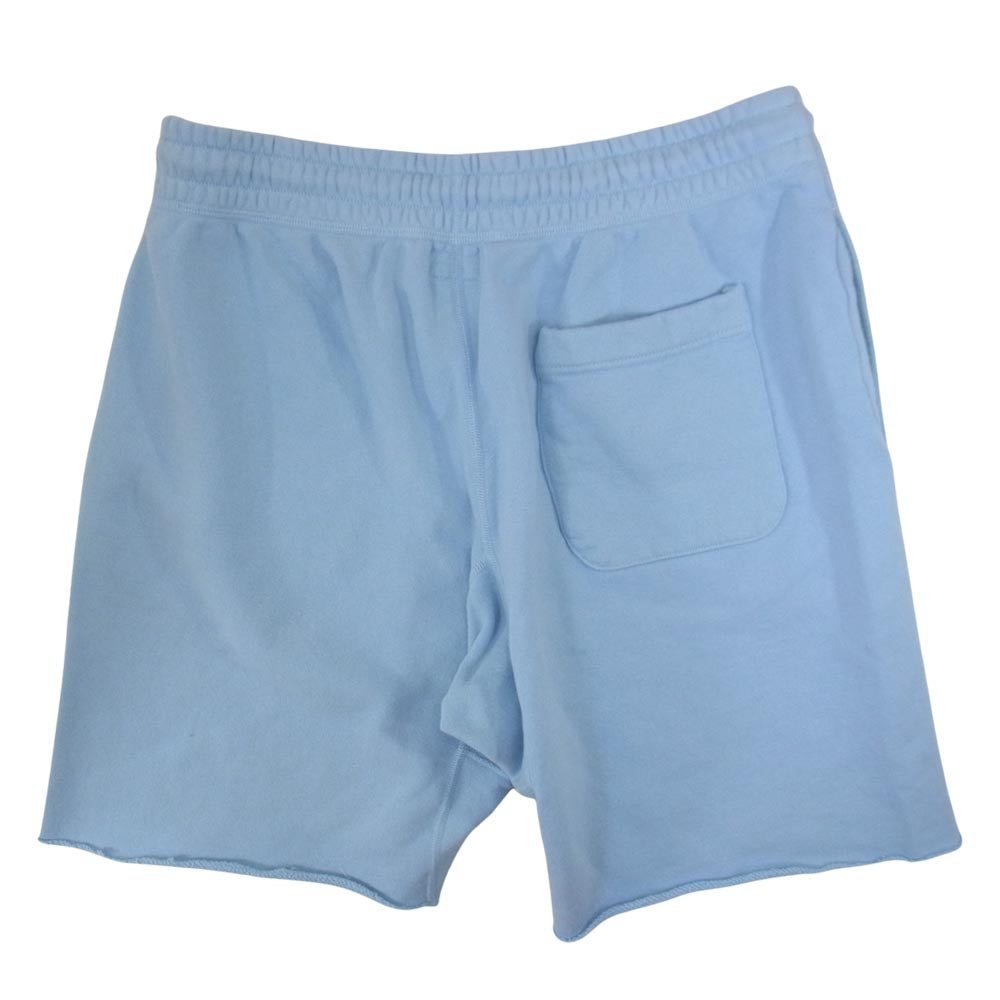 セントマイケル SM-S22-0000-49 SWEAT SHORTS BLUE ショーツ ロゴ プリント スウェット ハーフパンツ ライトブルー系 S【新古品】【未使用】【中古】
