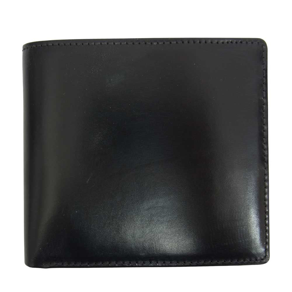 WHITE HOUSE COX ホワイトハウスコックス S7532 COIN WALLET BRIDLE ブライドルレザー コインウォレット 小銭入れ付き 二つ折り 財布 ブラック系【新古品】【未使用】【中古】