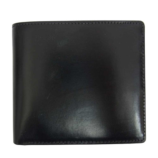 WHITE HOUSE COX ホワイトハウスコックス S7532 COIN WALLET BRIDLE ブライドルレザー コインウォレット 小銭入れ付き 二つ折り 財布 ブラック系【新古品】【未使用】【中古】