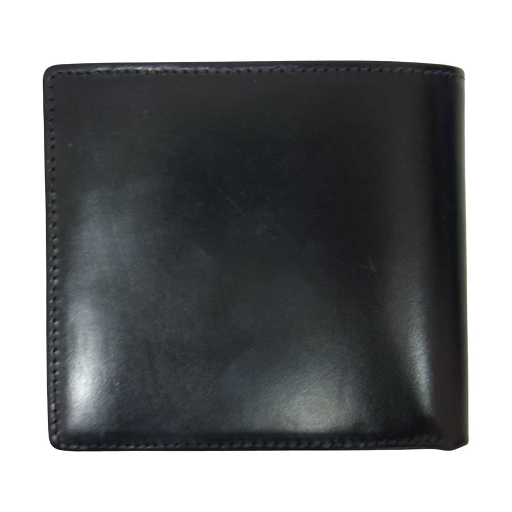 WHITE HOUSE COX ホワイトハウスコックス S7532 COIN WALLET BRIDLE ブライドルレザー コインウォレット 小銭入れ付き 二つ折り 財布 ブラック系【新古品】【未使用】【中古】
