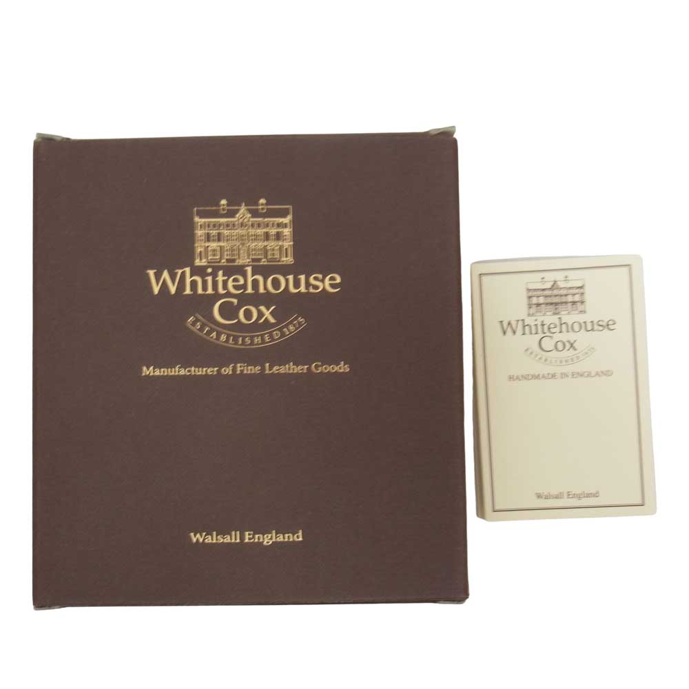 WHITE HOUSE COX ホワイトハウスコックス S7532 COIN WALLET BRIDLE ブライドルレザー コインウォレット 小銭入れ付き 二つ折り 財布 ブラック系【新古品】【未使用】【中古】