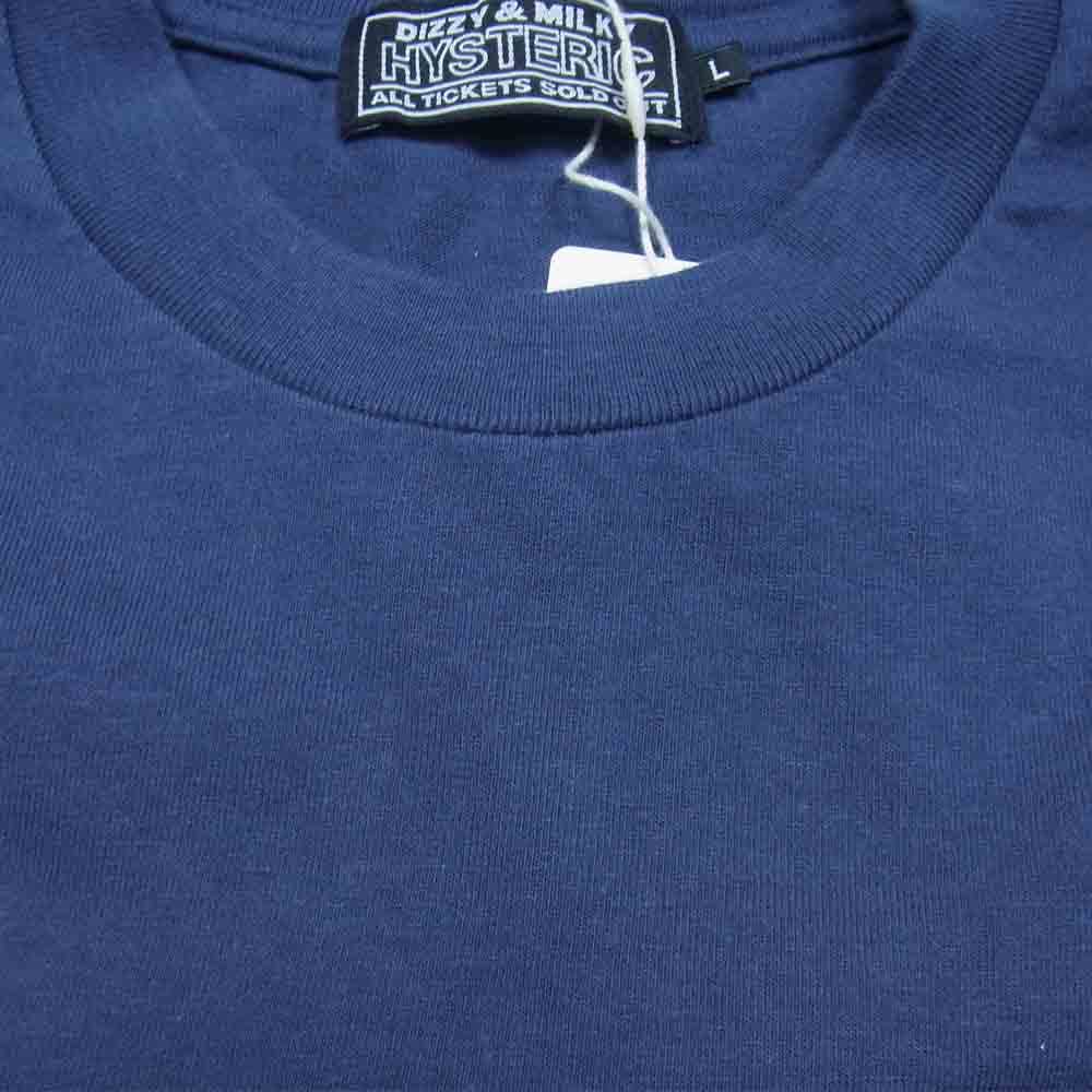 HYSTERIC GLAMOUR ヒステリックグラマー 02221CL03 HYSTERIC POW 長袖 Tシャツ ネイビー系 L【新古品】【未使用】【中古】