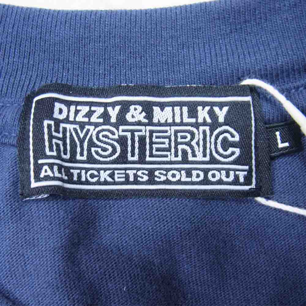 HYSTERIC GLAMOUR ヒステリックグラマー 02221CL03 HYSTERIC POW 長袖 Tシャツ ネイビー系 L【新古品】【未使用】【中古】