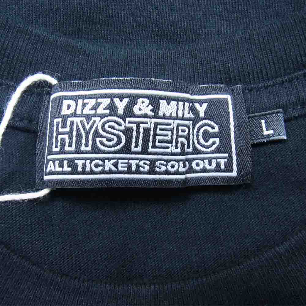 HYSTERIC GLAMOUR ヒステリックグラマー 02221CT05 VIXEN GIRL刺繍 半袖 Tシャツ ブラック系 L【新古品】【未使用】【中古】