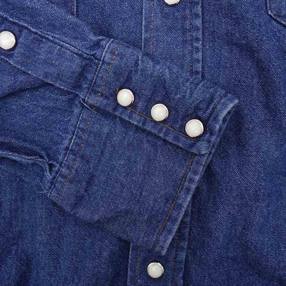 Wrangler ラングラー ヴィンテージ 紺タグ デニム ウエスタン シャツ インディゴブルー系 サイズ表記無【中古】