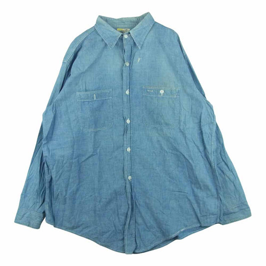 ブルーベル ヴィンテージ シャンブレー 長袖 ワーク シャツ インディゴブルー系【中古】