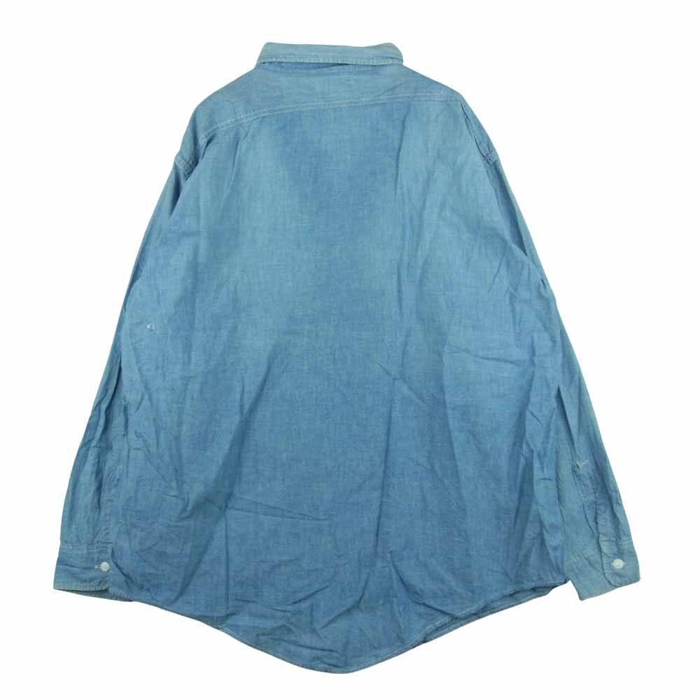 ブルーベル ヴィンテージ シャンブレー 長袖 ワーク シャツ インディゴブルー系【中古】