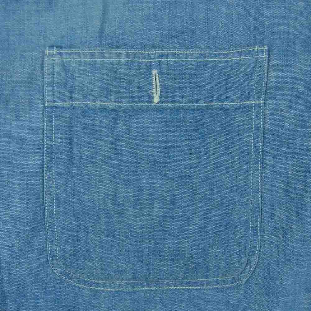 ブルーベル ヴィンテージ シャンブレー 長袖 ワーク シャツ インディゴブルー系【中古】