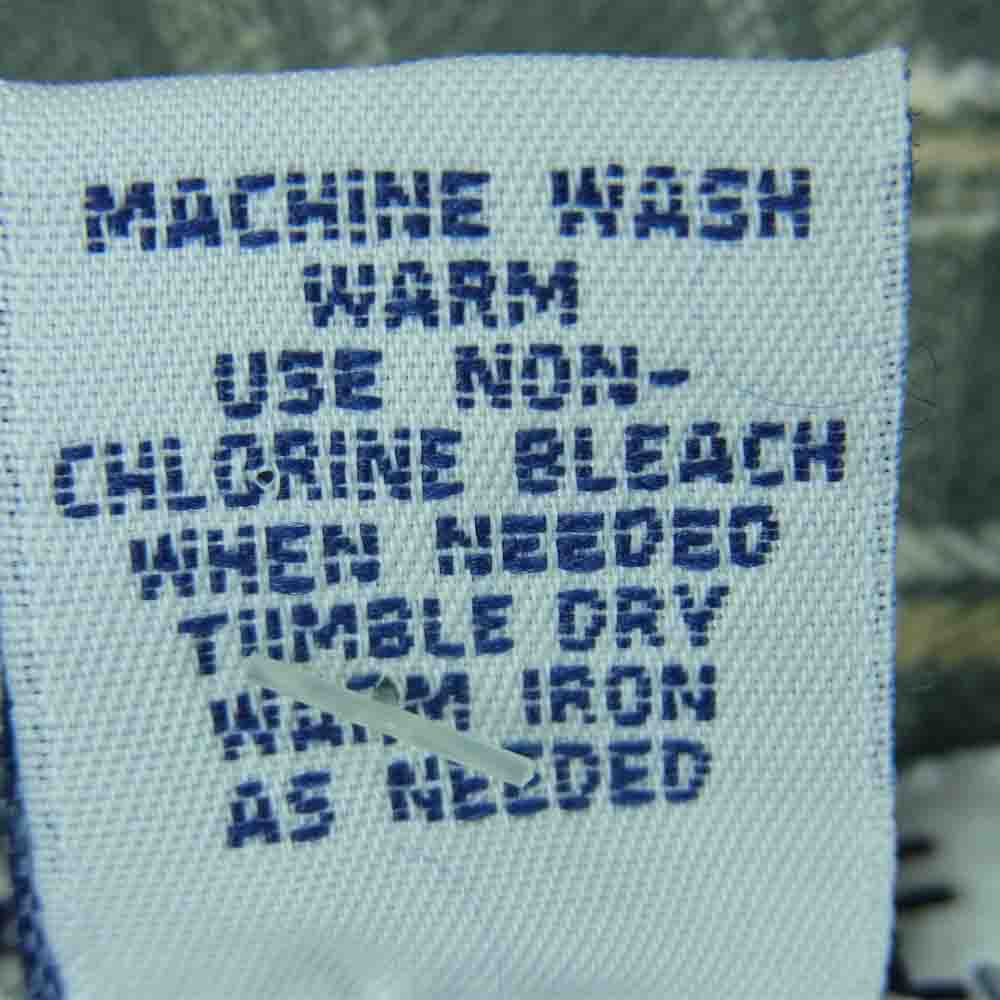 チェロキー ヴィンテージ チェック B.D 半袖 シャツ コットン グリーン系 L【中古】