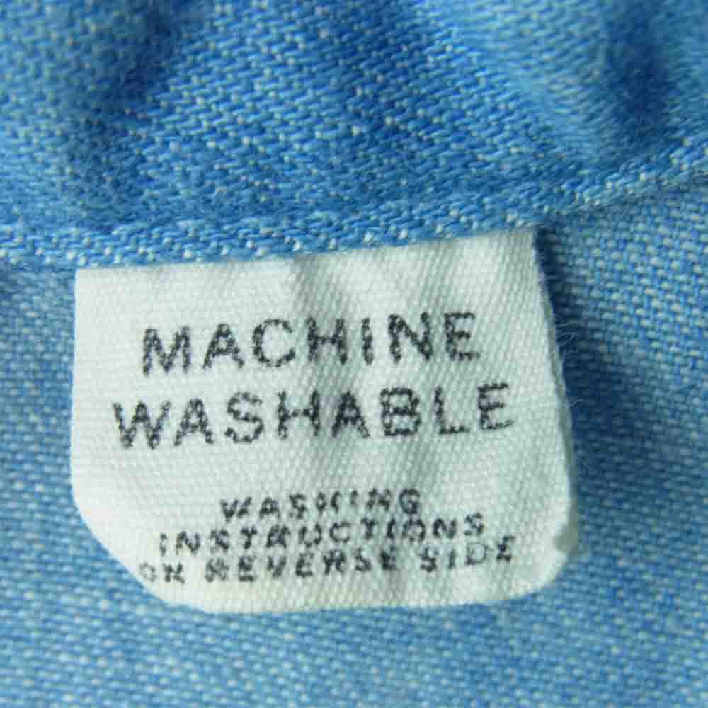 シアーズ ヴィンテージ 三角タグ シャンブルー ウエスタン 長袖 シャツ インディゴブルー系 L【中古】