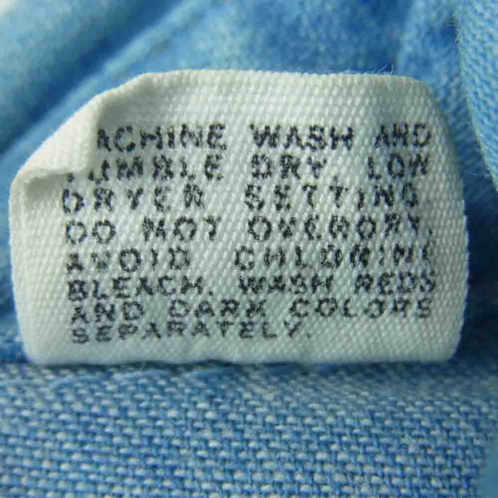 シアーズ ヴィンテージ 三角タグ シャンブルー ウエスタン 長袖 シャツ インディゴブルー系 L【中古】