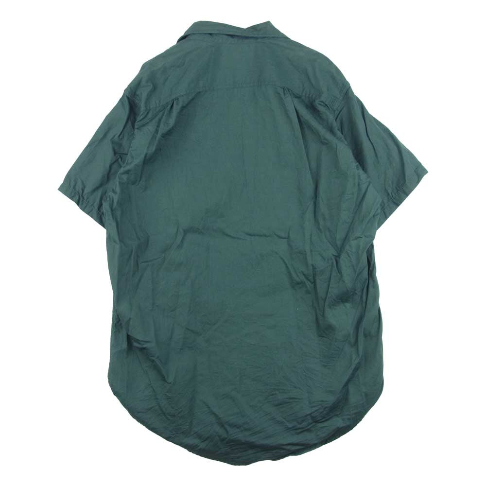 Lee リー ヴィンテージ 60s USA製 マチ付き 半袖 ワーク シャツ コットン グリーン系 15-15.5【中古】