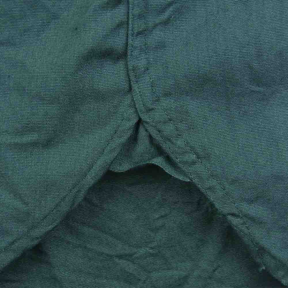 Lee リー ヴィンテージ 60s USA製 マチ付き 半袖 ワーク シャツ コットン グリーン系 15-15.5【中古】