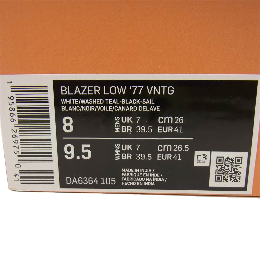 NIKE ナイキ DA6364 105 BLAZER LOW 77 VNTG ブレザー ロー ビンテージ ホワイト系 26cm【新古品】【未使用】【中古】