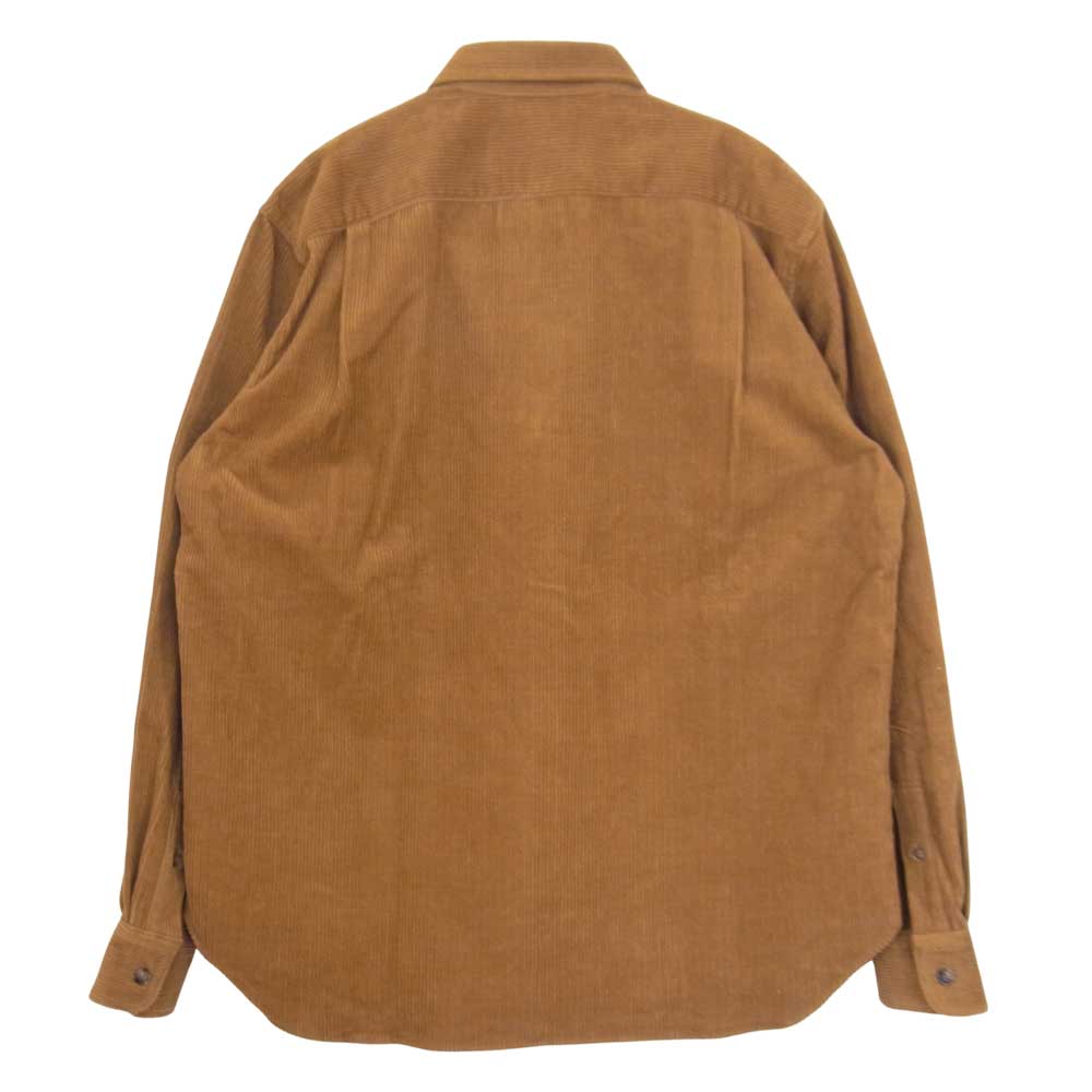 COMME des GARCONS コムデギャルソン HOMME オム 21AW HH-B025 コーデュロイ パッチワーク シャツ ブラウン系 S【新古品】【未使用】【中古】
