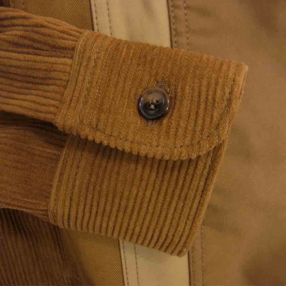 COMME des GARCONS コムデギャルソン HOMME オム 21AW HH-B025 コーデュロイ パッチワーク シャツ ブラウン系 S【新古品】【未使用】【中古】