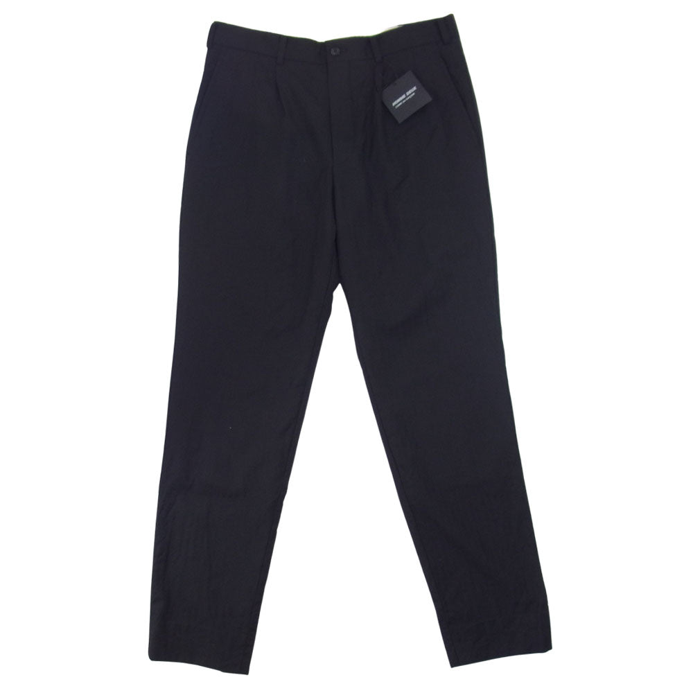COMME des GARCONS コムデギャルソン HOMME DEUX オムドゥ 21AW DH-P035 ウールシャドーストライプ 製品加工 タックスラックス ブラック系 XS【新古品】【未使用】【中古】