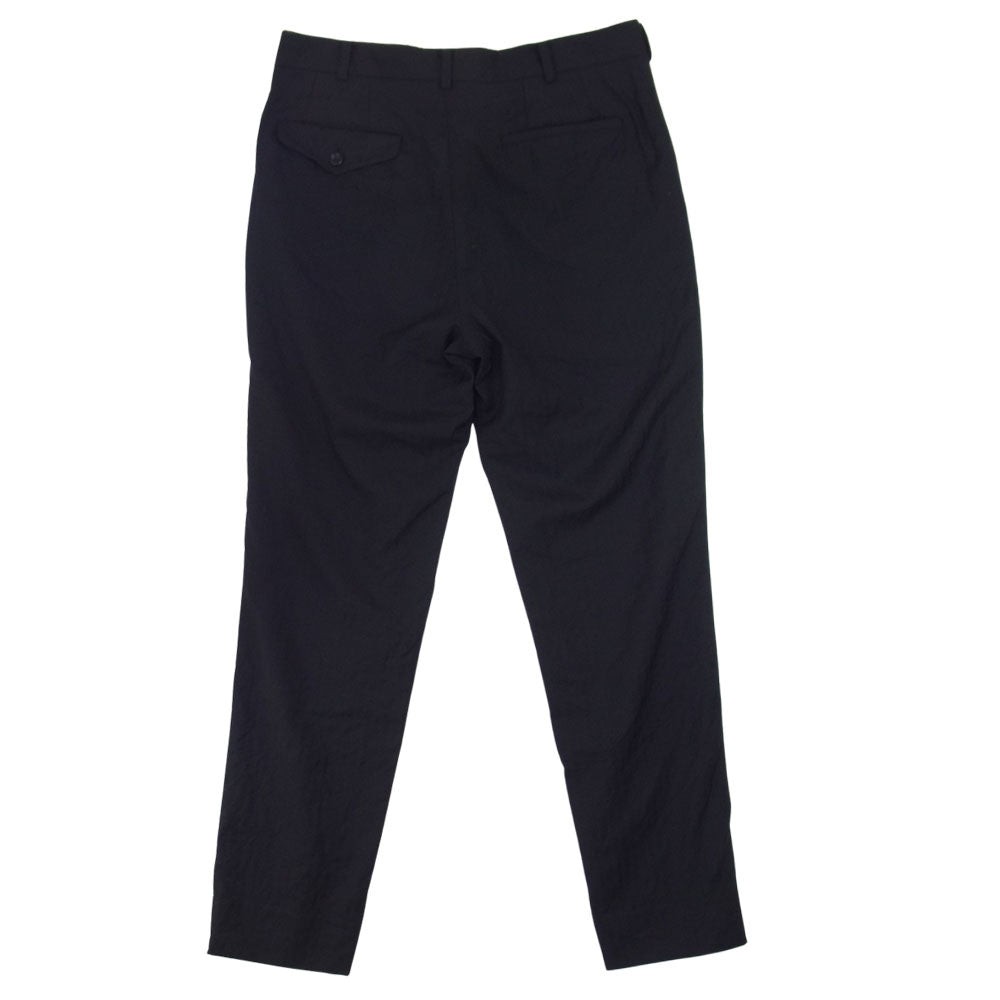 COMME des GARCONS コムデギャルソン HOMME DEUX オムドゥ 21AW DH-P035 ウールシャドーストライプ 製品加工 タックスラックス ブラック系 XS【新古品】【未使用】【中古】