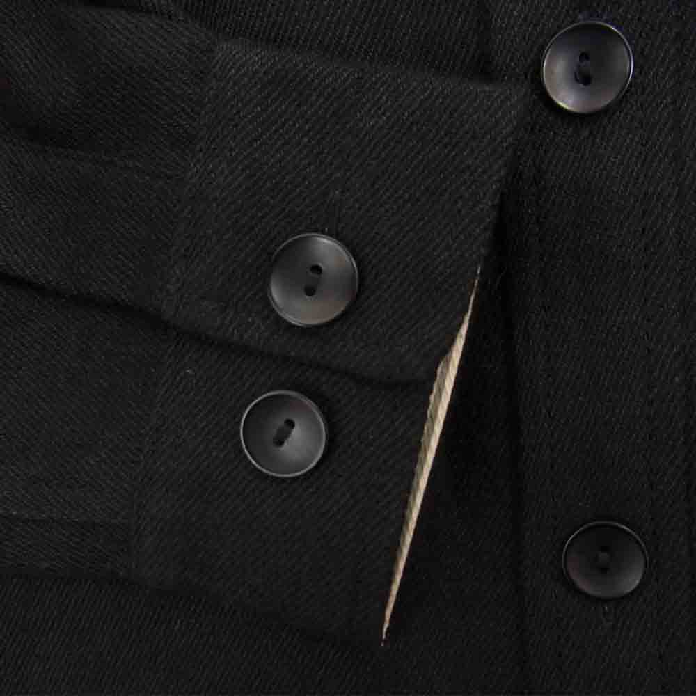 JUNYA WATANABE COMME des GARCONS MAN ジュンヤワタナベコムデギャルソンマン WF-B401 AD2020 MANTECO レザーエルボーパッチ ウール リネン カバーオール シャツ ブラック系 XS【新古品】【未使用】【中古】