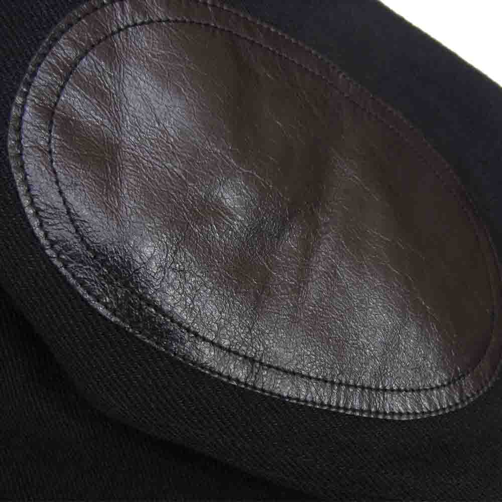 JUNYA WATANABE COMME des GARCONS MAN ジュンヤワタナベコムデギャルソンマン WF-B401 AD2020 MANTECO レザーエルボーパッチ ウール リネン カバーオール シャツ ブラック系 XS【新古品】【未使用】【中古】