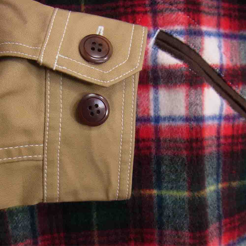 JUNYA WATANABE COMME des GARCONS MAN ジュンヤワタナベコムデギャルソンマン 21AW WH-B023 コットン ウール ドッキング シャツ ブルゾン ブラウン系 XS【新古品】【未使用】【中古】