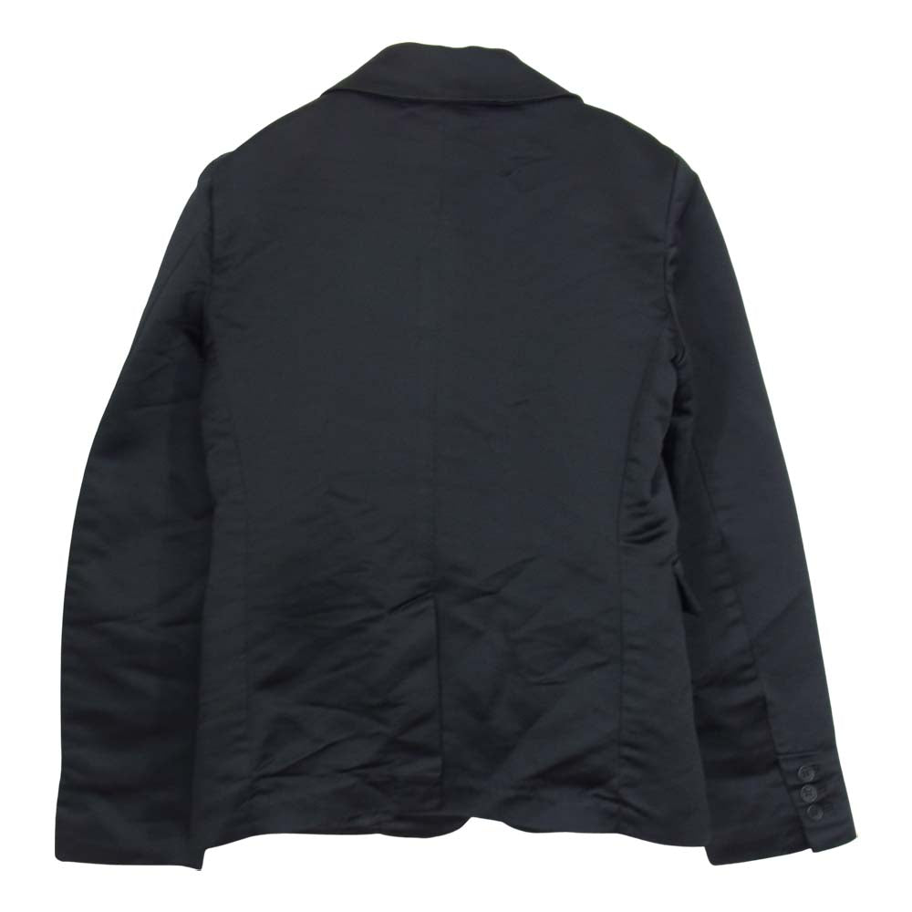 COMME des GARCONS コムデギャルソン BLACK 1D-J019-052-1-3 AD2019 エステル縮絨 ポリ縮 丸襟 ジャケット ブラック系 S【新古品】【未使用】【中古】
