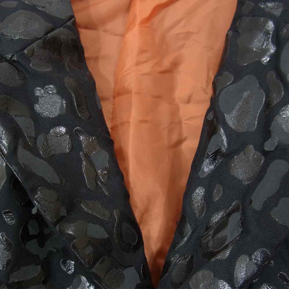 COMME des GARCONS コムデギャルソン BLACK 21SS 1G-J005 エステル レオパード プリント 皺加工 ジャケット ブラック系 L【新古品】【未使用】【中古】