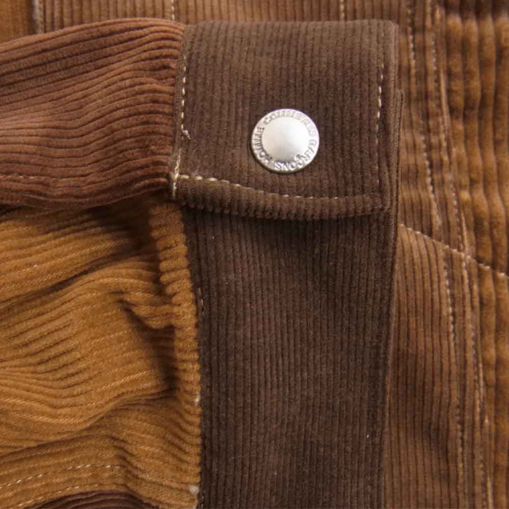 COMME des GARCONS コムデギャルソン HOMME オム 21AW HH-J025 コーデュロイ ボア パッチワーク トラックジャケット ブラウン系 L【新古品】【未使用】【中古】