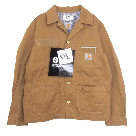 JUNYA WATANABE COMME des GARCONS MAN ジュンヤワタナベコムデギャルソンマン eYe carhart カーハート 21SS WG-J927 綿ウエポン製品染め カバーオール ジャケット ブラウン系 S【新古品】【未使用】【中古】