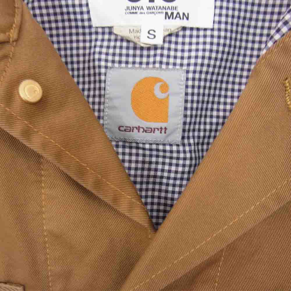 JUNYA WATANABE COMME des GARCONS MAN ジュンヤワタナベコムデギャルソンマン eYe carhart カーハート 21SS WG-J927 綿ウエポン製品染め カバーオール ジャケット ブラウン系 S【新古品】【未使用】【中古】