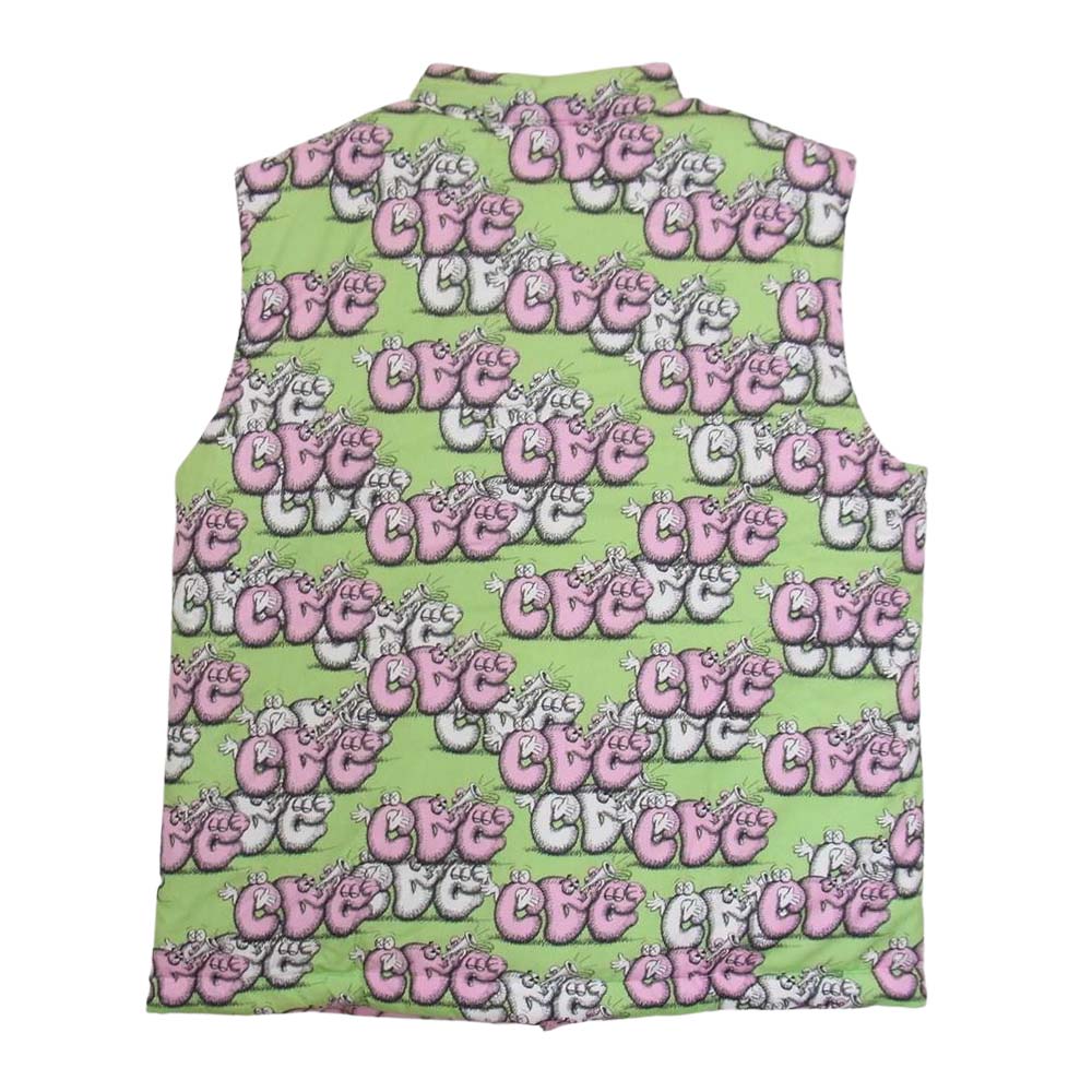 COMME des GARCONS コムデギャルソン SHIRT シャツ kaws カウズ 21AW FH-J007-W21-3 中綿 チャイナ ベスト ライトグリーン系 XL【新古品】【未使用】【中古】